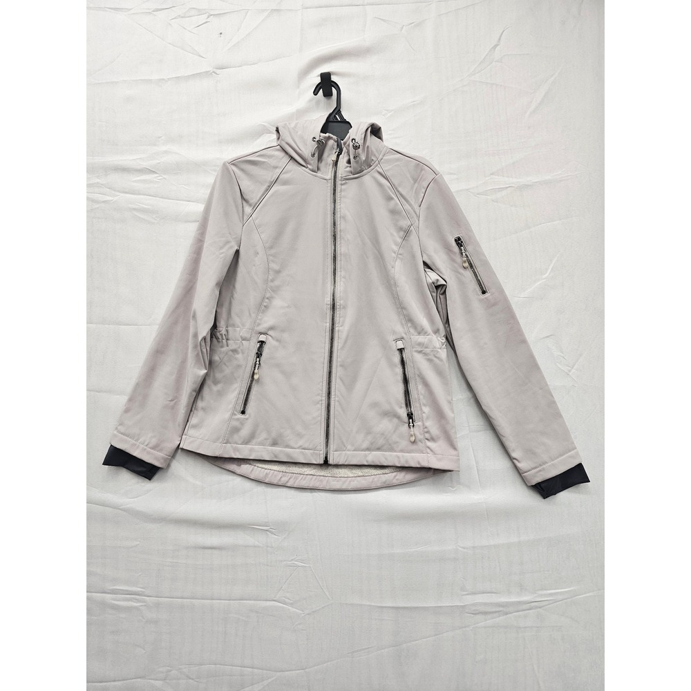 Free Country Super Softshell Jacket Birch Hooded Faux Fur Lined Mens M
